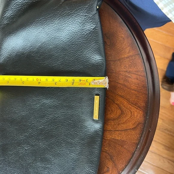 BCBGMaxAzria Black Fold-Over Clutch with Gold Accent - Picture 5 of 9